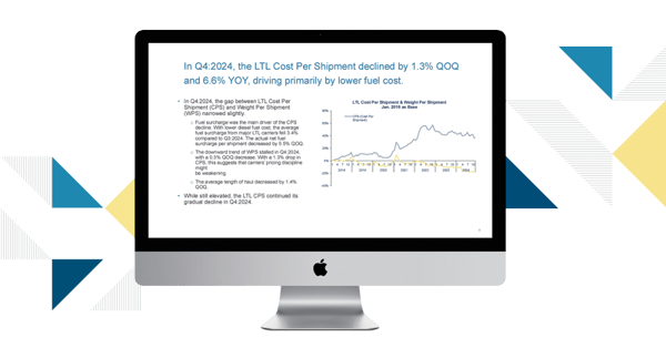 The latest TD Cowen/AFS Freight Index pulled up on a desktop computer